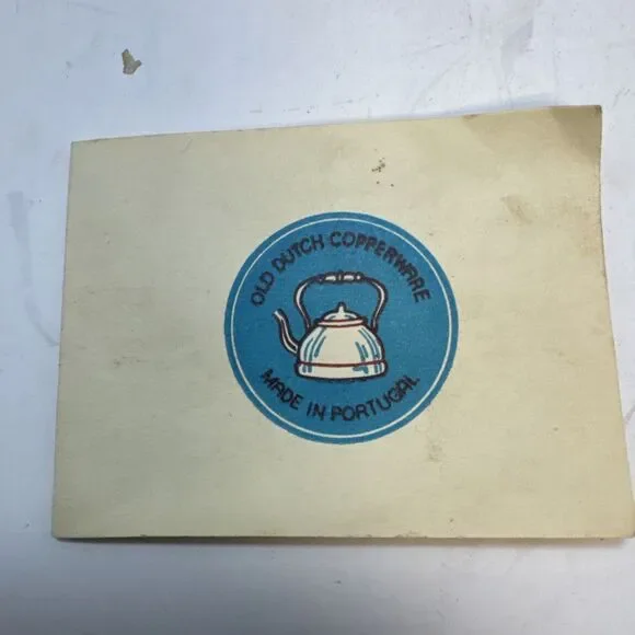 Vintage Old Dutch Design COPPER TEAPOT Kettle w/ Wood & Brass Handle Portugal - Picture 10 of 11